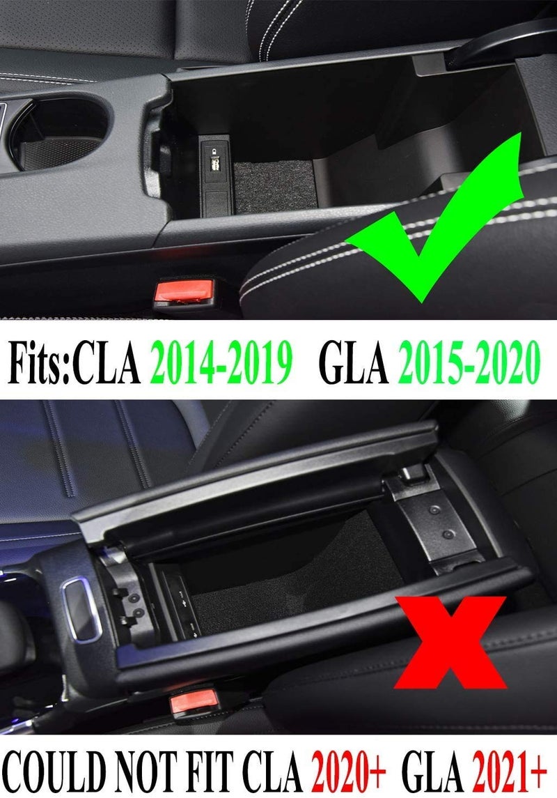 Vesul Center Console Organizer Compatible with 2014-2019 Mercedes-Benz Benz CLA-Class CLA45 AMG CLA250/2015-2020 GLA-Class GLA250 GLA45 AMG ABS Armrest Storage Tray Insert Box - Image 2
